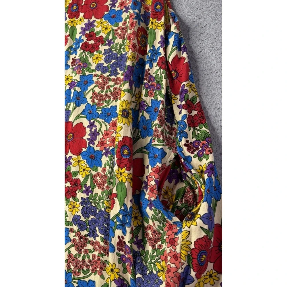 NATURAL LIFE Dress Womens Medium Maxi Foral Pockets Soft Flowy Resort Chic